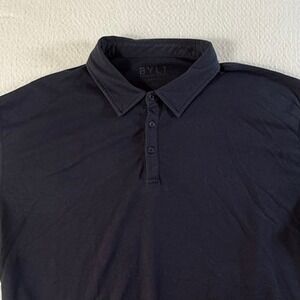 BYLT Signature Polo Mens 2XL Short Sleeve Premium Basics Navy Blue